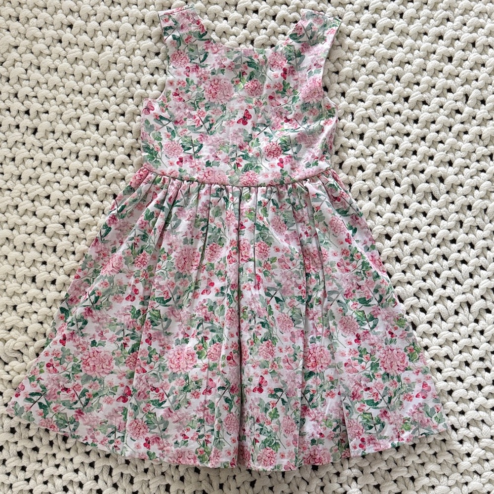 Charming Pink Floral Kids Dress